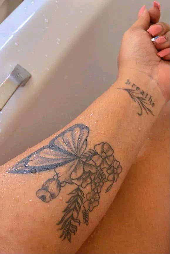 Butterfly & Florals